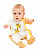 Комбинезон "Теплая африка" с жирафиком - Размер 86 - Цвет белый с желтым - интернет-магазин Bits-n-Bobs.ru